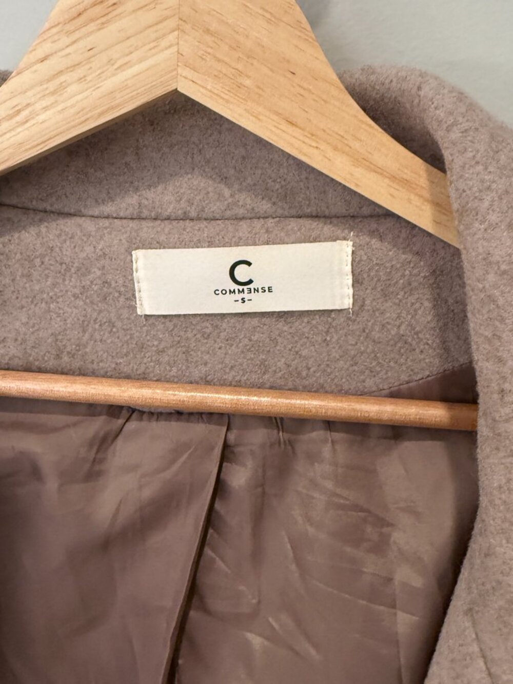 Commense Oversized Brushed Belted Long Overcoat - Picture 4 of 4